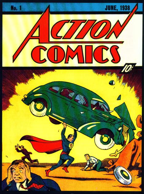 Superman na capa da action comics número 1