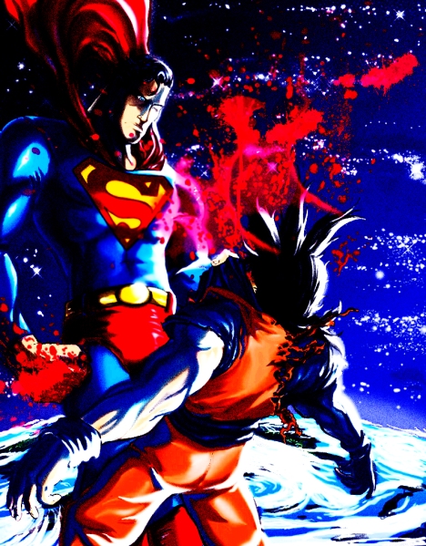 Superman vs Goku Clark vence